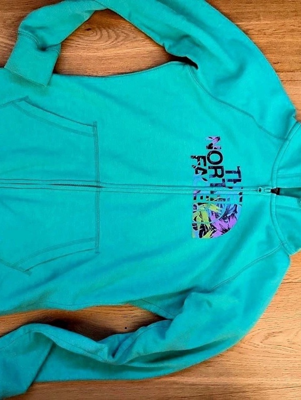 The North Face Zip Hoodie in Blue Like New